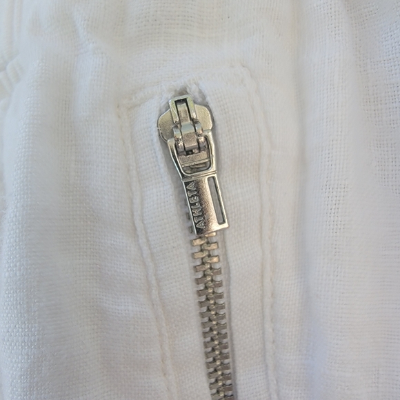 Athleta Cabo 100% Linen  Wide Leg Pants White size 6 - Picture 7 of 10